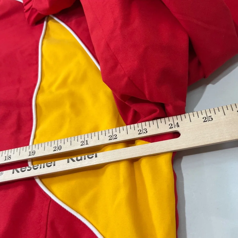 NFL Team Apparel Kansas City Chiefs Pullover Windbreaker Mens Size M Red Yellow